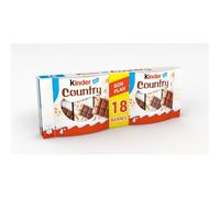 KINDER COUNTRY - Barres Gourmandes Chocolat Lait et Céréales Croquantes, Format 18 x 23,5g - Le Lot De 3
