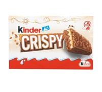 Kinder Crispy Barres de Gaufrettes Croustillantes, Chocolat au Lait, Double Fourrage Lait et Cacao, 3 Boîtes de 5 Pièces, 170g