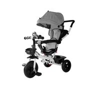 Kinder Dreirad Fahrrad Buggy Avec Poignée UV-Dach 3 Roues EVA Grises 6-60M