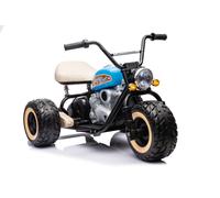 Kinder Elektroauto Moto 24V 2x800W EVA Cuir USB Tricycle Bleu jusqu’à 80 kg