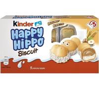 Kinder Happy Hippo - Biscuit goût Noisette - 1 Paquet contient 5 x 20.7g