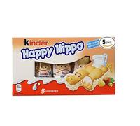 Kinder Happy Hippo Nocciola (confezione da 5 Scatole, totale 25 Pezzi)