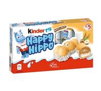 Kinder happy Hippo Noisette 5er Édition limitée: 5 gaufres emballées individuellement avec crème de noisette, crème de lait et morceaux croquants et cassants
