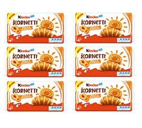 Kinder Kornetti - Croissant à la pêche et à l'abricot Kinder 6 paquets de 6 Croissants