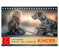 Kinder. Landkinder - Lebendig. Frei. Glücklich. (Tischkalender 2027 DIN A5 quer), CALVENDO Monatskalender: Hier hüpft das Glück durchs Jahr.