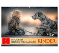 Kinder. Landkinder - Lebendig. Frei. Glücklich. (Wandkalender 2027 DIN A2 quer), CALVENDO Monatskalender: Hier hüpft das Glück durchs Jahr.