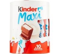 Kinder Maxi - Barre chocolat lait - 1 Paquet de 210g contient 10 barres