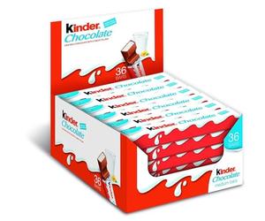Kinder Maxi - Barre Chocolatée au Cœur de Lait fondant Enrobé de Chocolat Kinder - Goûter Fondant et Gourmand - Format Familial - 36 Barres