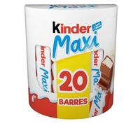 KINDER MAXI - Barre Gourmande au Chocolat au Lait Fondant, Plaisir Intense en Format 20x21g - Le Lot De 3