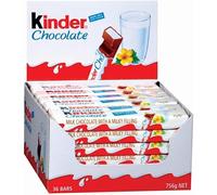 Kinder Maxi Riegel Barre de Chocolat au Lait 21 g (Paquet de 36) - Chocolat au Lait Crémeux avec Cœur Fondant - Snack Gourmand pour Enfants et Adultes