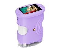Kinder Mikroskop pour Petits explorateurs - Microscope pour Enfants avec écran 2" Facile, Format de Poche, découvertes Nature dès 6 Ans (Lila)