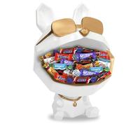 KINDER, MILKA, CÉLÉBRATIONS - Vide-Poche Bulldog Blanc et 30 Chocolats