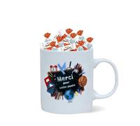 KINDER - Mug Merci et 20 Chocolats - Cadeau Maîtresse