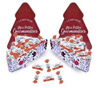 KINDER Noël | 2 Boites sapins garnies de 35 chocolats Kinder Schokobons et Mini Bueno | Célébrez Noël avec ce Coffret Gourmand