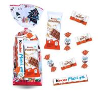 KINDER Noël | Sachet garni d'un assortiment de 40 chocolats Schokobons, Mini Bueno, Country & Maxi | Prêt à Offrir