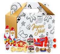 KINDER, RÉVILLON - Ballotin 700 g Chocolats de Noël à Offrir et Papillotes | Avec Daim, Schoko-Bons, mini Bueno et moulages Rohan, dans une jolie boîte à poignée prête à glisser sous le sapin