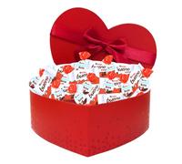 KINDER Schokobons et Mini-Bueno - Coffret Cœur garni de 80 Chocolats | Boîte cœur prête à offrir - cadeau fête des Mères, Fête des Pères, Saint-Valentin, anniversaire - cadeau maitresse d'ecole