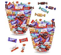 KINDER Schokobons et Mini Bueno, MILKA, Célébration, DAIM | Assortiment de 2x120 Bonbons au Chocolat| A partager ou à offrir, idéal pour gâter à Halloween
