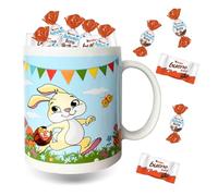 KINDER Schokobons et Mini Bueno | Mug Lapin de Pâques garni d'un Assortiment de 20 Chocolats | Coffret Idéal à Offrir ou à Cacher