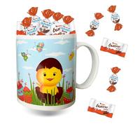 KINDER Schokobons et Mini Bueno | Mug Poussin de Pâques garni d'un Assortiment de 20 Chocolats | Coffret Idéal à Offrir ou à Cacher