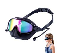 Kinder Schwimmbrille - 7,8 cm Anti-UV, breites Sichtfeld mit Nasenabdichtung & Ohrenstöpsel,Schwimmbrille für Kinder - für Alter 3-14, & Mädchen - für Schwimmbad, Meer, Schnorcheln & Tauchen