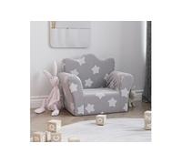 Vidaxl Canapé Pour Enfants Gris Clair Avec Étoiles Peluche Douce Gris