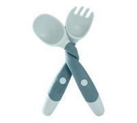 Kinderbesteck | Biegsames Silikon-Löffel- Gabel-Set | -Besteck zum selbstständigen Essen | Für Babys Kleinkinder, griffiges Essgeschirr mit rundem Griff | Weicher, sicherer langle