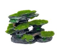 KinderCoring Aquarium Figurine Rocher Ornement Aquarium Grotte Résine Simulation Décor Roches Plateforme Basking Convient pour Aquarium Micro Porche, Rocaille