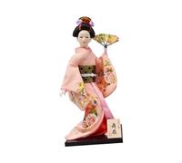 KinderCoring Poupée Geisha Japonaise de 30 Cm, Figurine Kabuki Asiatique, Centre de Table, Statue Traditionnelle pour Un Anniversaire, Un Magasin Ou Un Bureau, Rose