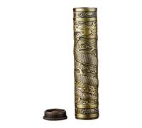 KinderCoring Tube à Encens, Porte-bâtonnets D'encens, Capsule de Rangement, Brûleur D'encens Compact En Alliage de Zinc pour La Relaxation et La Méditation, Dragon de Bronze