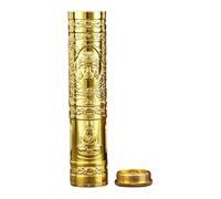 KinderCoring Tube à Encens, Porte-bâtonnets D'encens, Capsule de Rangement, Brûleur D'encens Compact En Alliage de Zinc pour La Relaxation et La Méditation, Bouddha D'or