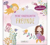 Kindergarten Freundebuch Meerjungfrau: Kindergarten Freundebuch Meerjungfrau, mit Ausmalbildern für deine Freunde, 30 Plätze SchreibLiebe