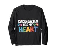 Kindergarten Has My Heart Groovy Professeur de Saint-Valentin Manche Longue