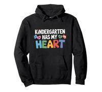 Kindergarten Has My Heart Groovy Professeur de Saint-Valentin Sweat à Capuche