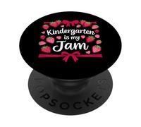 Kindergarten is My Jam Strawberry pour Les Enseignants et Les Enfants d'âge préscolaire PopSockets PopGrip Adhésif
