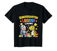 Kindergarten Legend Loading Cute Back to School Knight Dino T-Shirt
