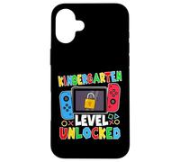 Kindergarten Level Unlocked Gamer Back to School Boy Coque pour iPhone 16 Plus