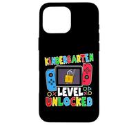 Kindergarten Level Unlocked Gamer Back to School Boy Coque pour iPhone 16 Pro Max