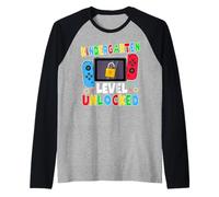 Kindergarten Level Unlocked Gamer Back to School Boy Manche Raglan
