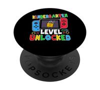 Kindergarten Level Unlocked Gamer Back to School Boy PopSockets PopGrip Adhésif