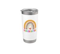 Kindergarten Teacher Student Boho Rainbow Back To School Gobelet isotherme en acier inoxydable double paroi