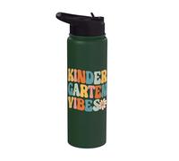 Kindergarten Vibes Cute Retro Back to School - Garçons, Filles Stainless Steel Insulated Water Bottle