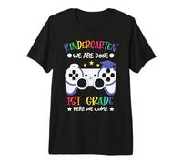 Kindergarten We Done 1st Grade Here We Come Back to School T-Shirt Haut de Gamme