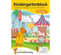 Kindergartenblock ab 3 Jahre - Suchen, entdecken und vergleichen: Kinder spielerisch fördern, sinnvolle Beschäftigung, bunter Rätselblock ab 3 Jahre mit Doggy