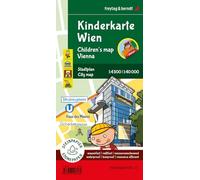 Kinderkarte Wien, Poster 1:40.000, freytag & berndt: 90 x 61 cm, mit Innenstadtplan und Stickerbogen