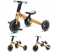 Kinderkraft 4TRIKE - Tricycle 3en1 - Poussette d'apprentissage, Roue d'exercice & Tricycle - réglable, pliable, léger & sûr - à partir de 1 an - Bleu
