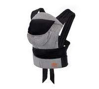 Kinderkraft ADOREE Porte bébé naissance, de 3 Mois à 20 kg, Porte-bébé ergonomique de type Mei Tai, Écharpe de portage, Capuche amovible, Panneaux soutenant la tête et les jambes, Gris