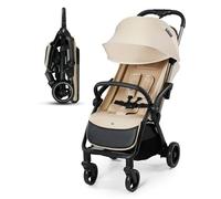Kinderkraft APINO Poussette Légère, Ne Pèse Que 7,5 kg, Poussette De Voyage, Pliage automatique, AUTO FOLDING, Facile À Pince, Dossier Réglable En Position Allongée, poids maximum jusqu'à 24 kg, Beige