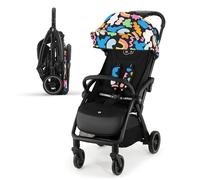 Kinderkraft APINO Poussette Légère, Ne Pèse Que 7,5 kg, Poussette De Voyage, Pliage automatique, AUTO FOLDING, Facile À Pince, Dossier Réglable En Position Allongée, jusqu'à 24 kg, Happy Shapes