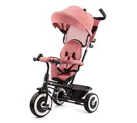 Kinderkraft Aston Tricycle Bébé Évolutif, Draisienne Évolutif, Trike Bebe, Velo Poussette Bebe Évolutif, Velo Enfant 5 Ans, De 9 Mois, Compact, Accessoires Pratiques, Capote Pliante, Rosa